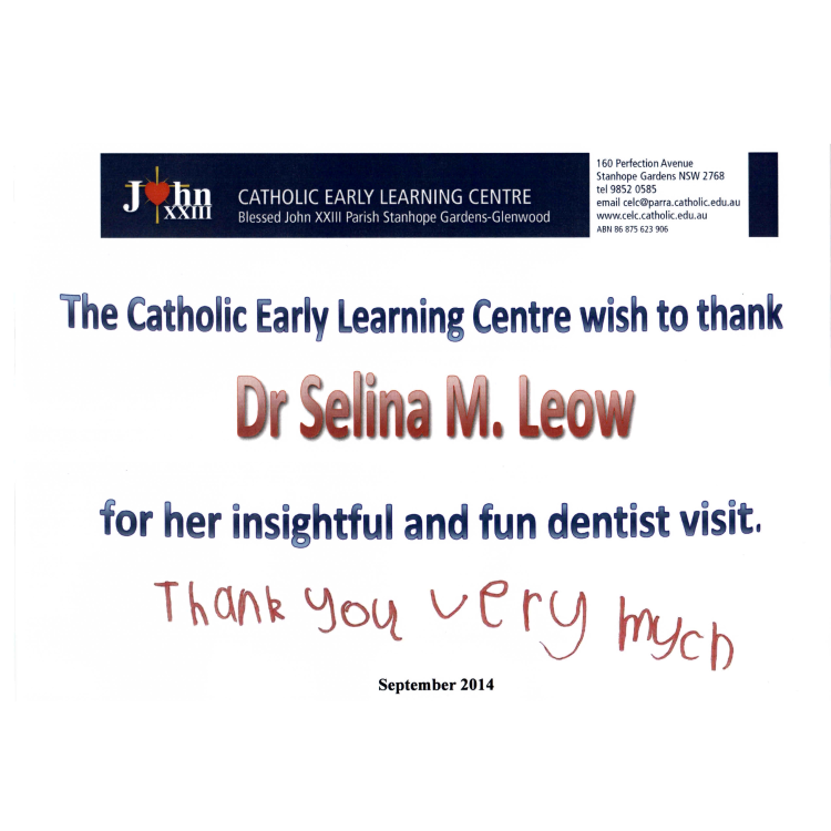 Catholic ELC Thanks 2014