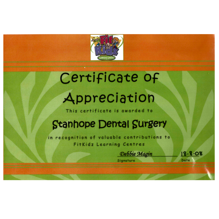 certificate - fit kids