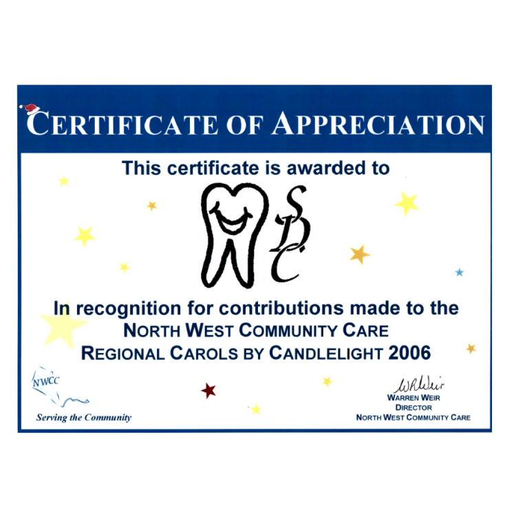 certificate of appreciation