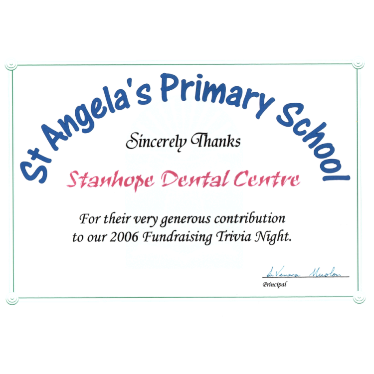 certificate st angelas